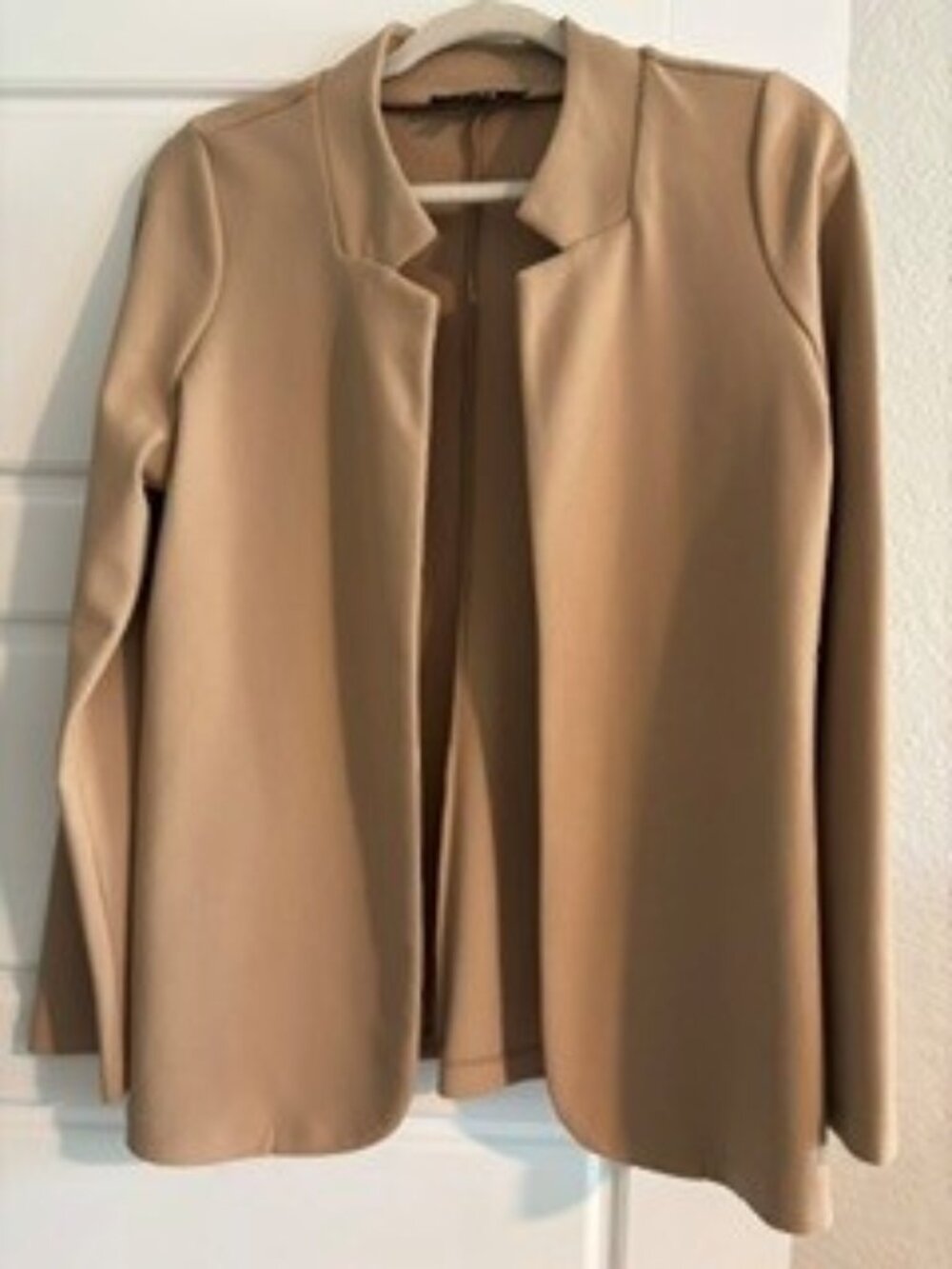 MINE Camel Tan Open-Front Blazer – Size Large